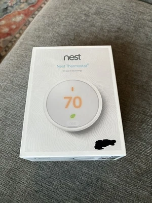 Nest Thermostat E T4000ES  Programmable Thermostat New-open Box . Not Used White - Image 1 of 4