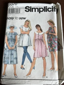 Simplicity Pattern 8370 Maternity Dress Or Tunic And Leggings Sz 6-10 - Picture 1 of 3