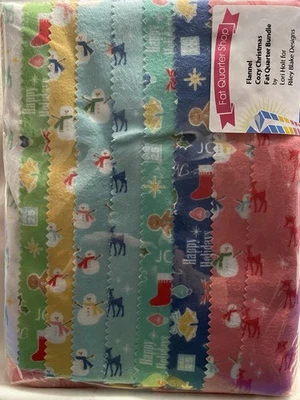 Flanela aconchegante Natal 9 peças Pacote Fat Quarter por Lori Holt para Riley Blake - Imagem 1 de 4