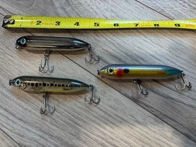 3 New Heddon Super Spook Jr. 3 3/4", 1/2oz Topwater Lures Gamakatsu Hooks - Image 1 of 4