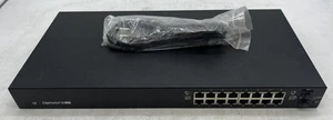 Ubiquiti EdgeSwitch 16 ES-16-150W 16 Port Gigabit PoE Switch with 2x SFP ports - Picture 1 of 9