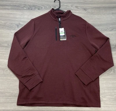 Callaway Opti Dri Manga Larga 1/4 Cremallera Hombre Talla Grande Rojo Nuevo Con Etiquetas Foto 1 de 4