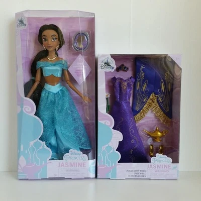 Disney Store Princesa Jazmín Muñeca Clásica y Paquete de Accesorios Conjunto Moda Aladdin Foto 1 de 4