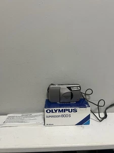 Olympus Superzoom 800S 35mm Film Point and Shoot Camera Silver Tested With Box - Picture 1 of 5