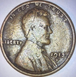 1913-D Lincoln Wheat Cent - Better Date Placeholder - Picture 1 of 5