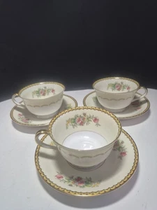 Vintage 1933 Noritake China Teetassen & Untertassen 3 davon. Artikel# 68138 LORINA Scheibe - Bild 1 von 10