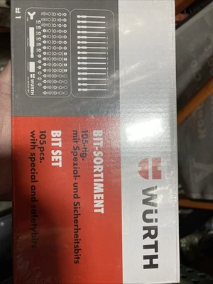 NEW Wurth Würth 105 Piece 1/4" Bit Set - 0614 251 300