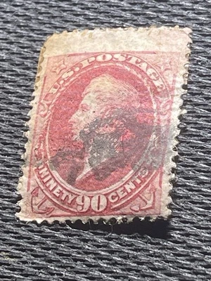 Estampillas de Estados Unidos Scott 155 billete de noventa centavos usado cv 350,00 Foto 1 de 2