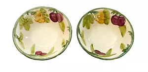 2er Set Franziskaner frisches Obst Müsli Dessert Schalen handbemalt Made in USA 6" - Bild 1 von 5