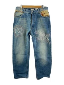 Karakuri Tamashii Men's Denim Jeans Pants dragon tiger Embroidered Size 33 - Foto 1 di 6