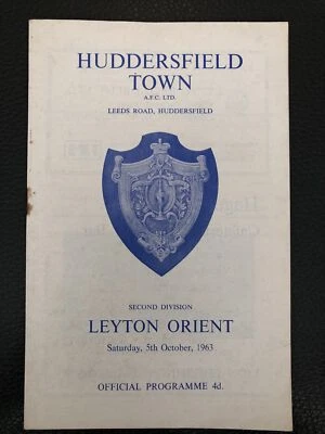 5.10.1963. Huddersfield Town v Leyton Orient (Div 2). - Image 1 of 2