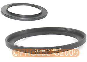 52mm to 58mm 52-58 mm Step Up Filter Ring  Adapter - Picture 1 of 1