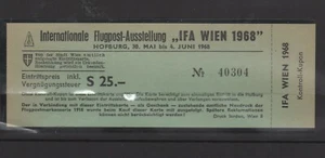 Austria Ticket for 1968 International Air Mail Expo Wien/Vienna -SR - Picture 1 of 1