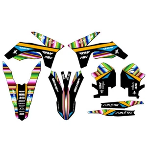 2012-2013 EXC-F SERAPE Black Senge Graphics Kit Compatible with KTM - Foto 1 di 10