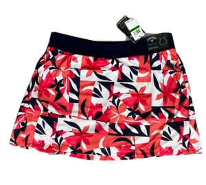 Callaway Women Opti-Dri Sun Protection Truesculpt Floral Navy-White Skort Size L - Picture 1 of 8