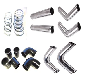 Kit Tubazioni Intercooler Universale 76mm 3" FMIC TUBI NERI FAI DA TE, Tubo Personalizzato - Foto 1 di 9