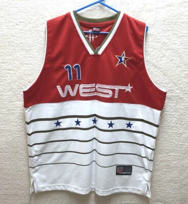 复古 2006 年 YAO MING 全明星球衣休斯顿火箭队西部尺寸 XXL — 第 1/3 张图片