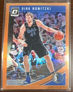 2018-19 Panini Donruss Optic Dirk Nowitzki Orange Holo Prizm Refractor /199