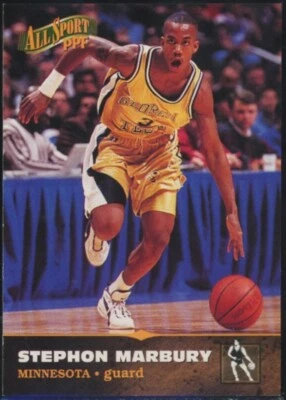 1996 Score Board All Sport PPF Stephon Marbury Rookie Timberwolves RC #9 - Image 1 of 2