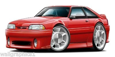1993 Ford Mustang Cobra 5.0 Fox Body Wall Graphics Decals Stickers Garage Clings - Image 1 of 4
