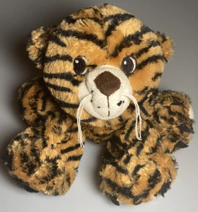 Fiesta 9” Tiger Plush Stuffed Animal Brown Black Stripes Soft Baby Toy SOUNDS - Picture 1 of 4