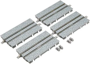 TomyTEC 017943 4 Tram Track Straight 70mm Paving Stone - Picture 1 of 3
