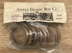 Antique Drapery Rod Co 2” Curtain Rings (set of 7) Bronze RINST7 Made in USA - Picture 1 of 3