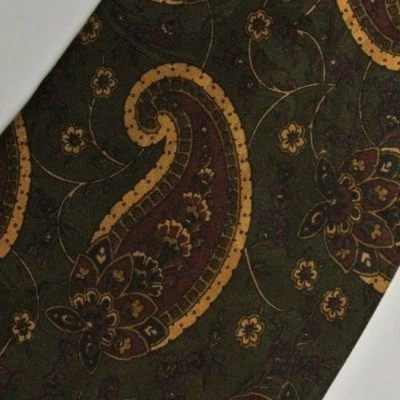 Corbata de seda PIERRE CARDIN marrón borgoña cachemir Foto 1 de 4