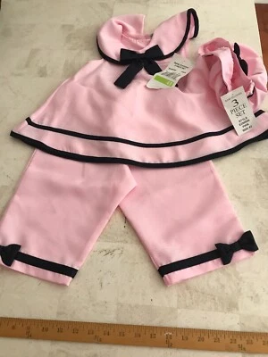 NUEVO CON ETIQUETAS De Colección EDICIONES RARAS Talla 4T Rosa TRAJE MARINERO 3 Piezas Desfile Pascua Foto 1 de 4