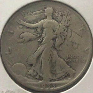 1933 S 90% Silver Walking Liberty Half Dollar - Picture 1 of 2