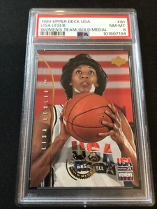LISA LESLIE ~ 1994 Upper Deck EE. UU. Medalla de Oro ROOKIE HOF ~ PSA 8 Nm COMO NUEVO - Imagen 1 de 2