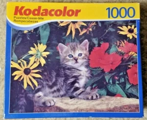 1000pc Kodacolor Puzzle Kitten "Poesy Prowler" Sealed 19" x 26.75" Dated 2004 - Picture 1 of 2