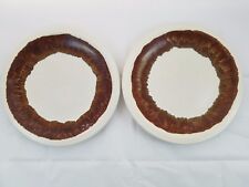 Vintage Pfaltzgraff Off White/Brown Dripware Plates