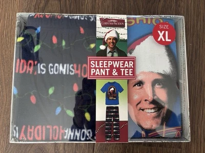 Conjunto de ropa de dormir para hombre National Lampoon’s Christmas Vacation XL PJ pantalones y camiseta Foto 1 de 2