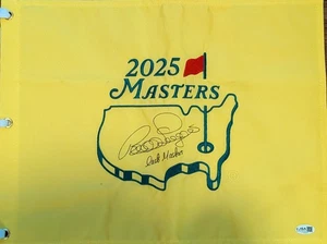 Bernhard Langer Signed 2025 Masters Flag Auto JSA COA Last Masters Inscribed - Picture 1 of 1