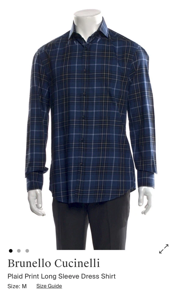 Medium BRUNELLO CUCINELLI Check Button Shirt - Image 1 of 4