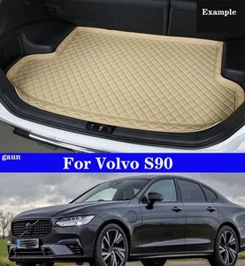 Alfombrilla antideslizante maletero coche borde alto beige amarillo para Volvo S90 2020-2025 - Imagen 1 de 7