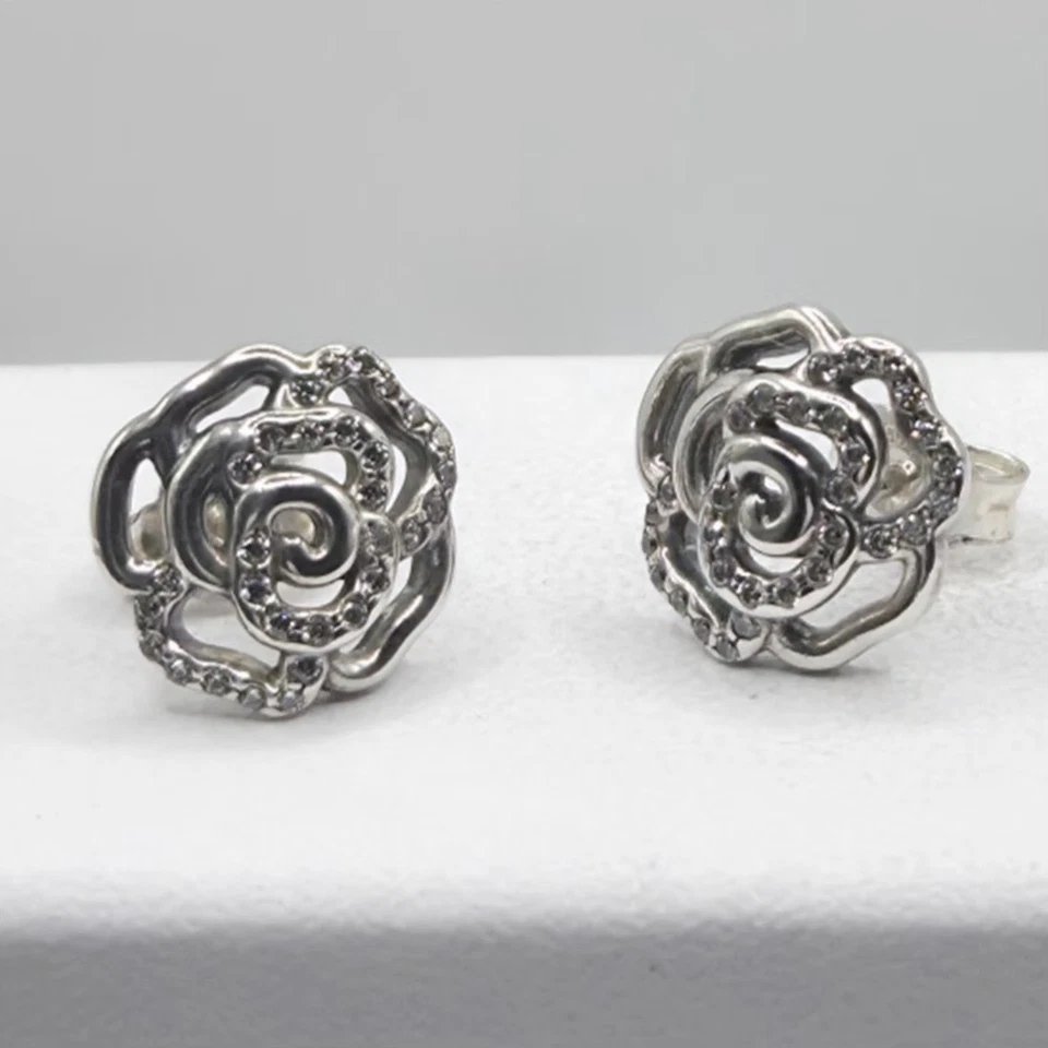 Original Pandora Schimmernde Rosel Ohrstecker 290575CZ #35 - Bild 1 von 2