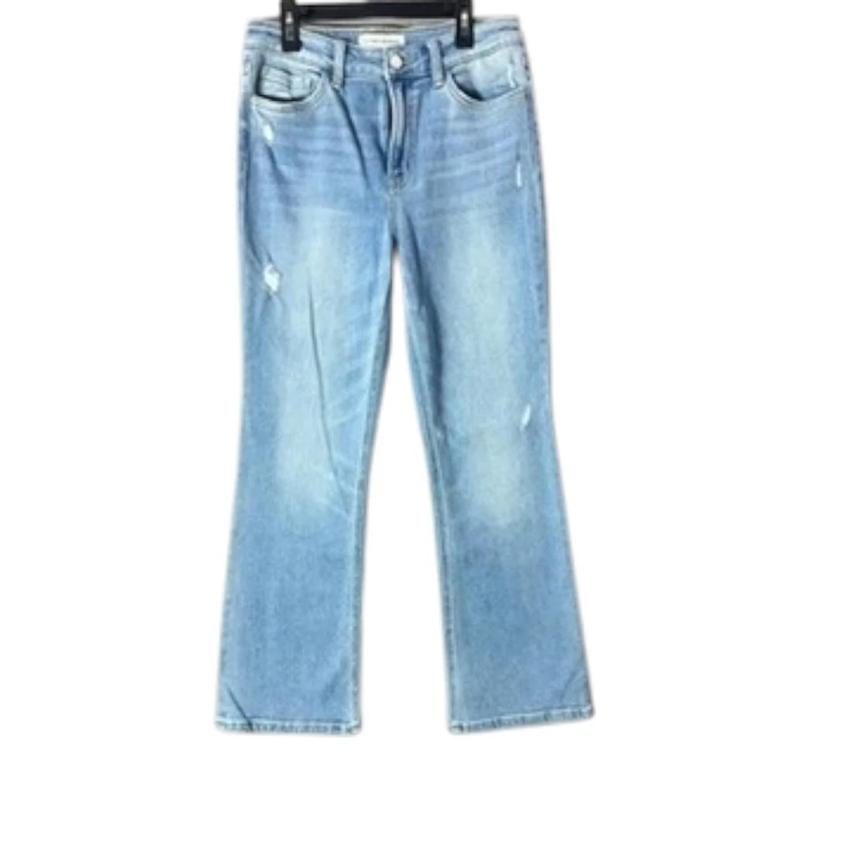 Jeans Flying Monkey lavado claro recortados pierna recta talla 28 Foto 1 de 4