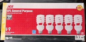 CFL LIGHT BULBS 5-Pack Soft White 2700K 26 Watt 26w Fluorescent 100 BRAND NEW - Picture 1 of 1