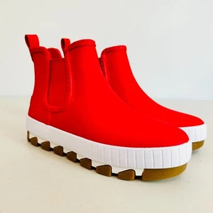 NUEVOS BOTINES DE LLUVIA SPERRY TOP-SIDER TORRENT CHELSEA MATE IMPERMEABLES ROJOS AL TOBILLO 6.5 - Imagen 1 de 8