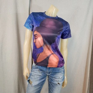 Camicia blusa slv corta girocollo nubiana donna afroamericana top PICCOLA NUOVA - Foto 1 di 5