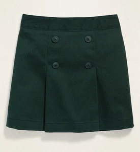 Old Navy School Uniform Skort with Button Detail in Hunter Green -Size XS/5 -New - Picture 1 of 11