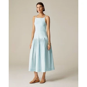 J.Crew Pintuck mixy dress XXL Edgewater Blue NWT - Picture 1 of 8
