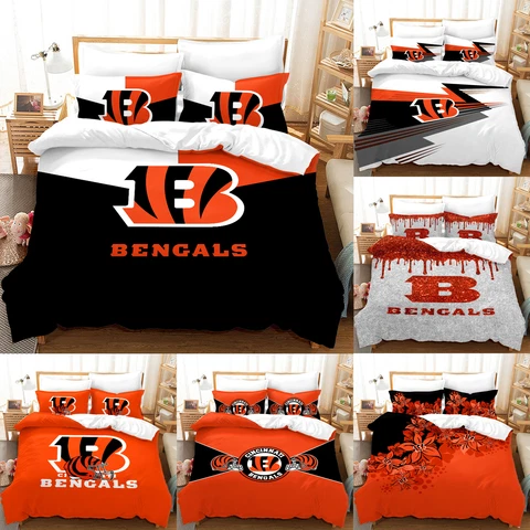 Cincinnati Bengals Bedding Sets Cotton Blend Duvet Cover Pillowcase Quilt Cover Cover