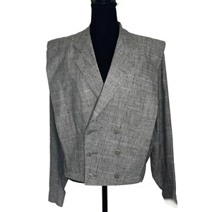 Cotler vintage Gray cropped waistcoat jacket 40 - Picture 1 of 11