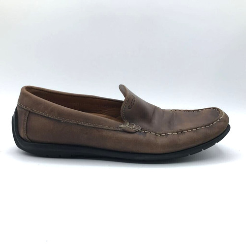 Mocassini da uomo Ecco marrone pelle slip on moc punta supporto arco 10 10 5 44