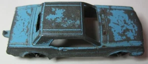 Vintage Tootsie Toy Blue Track Side Mustang Diecast Car 1:64 Scale 2 5/8" - Picture 1 of 10
