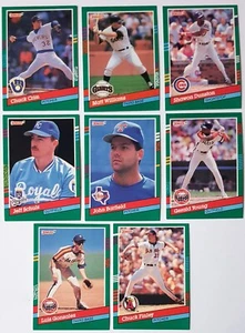 Mixed 8 Baseball Trading Cards 1991 DONRUSS Leaf 684 - 692 Charles Chuck Finley - Picture 1 of 8