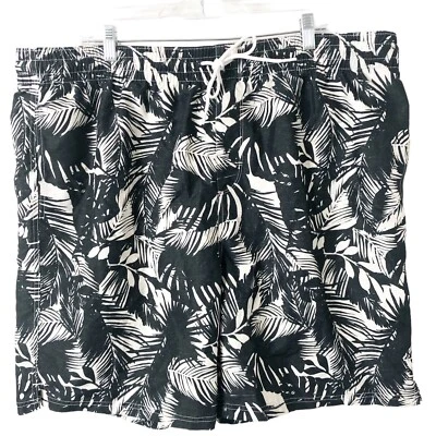 Old Navy NWT Men's Palm Leaf Tropical Print Swim Trunks Shorts 8" Inseam XXL - Image 1 of 4